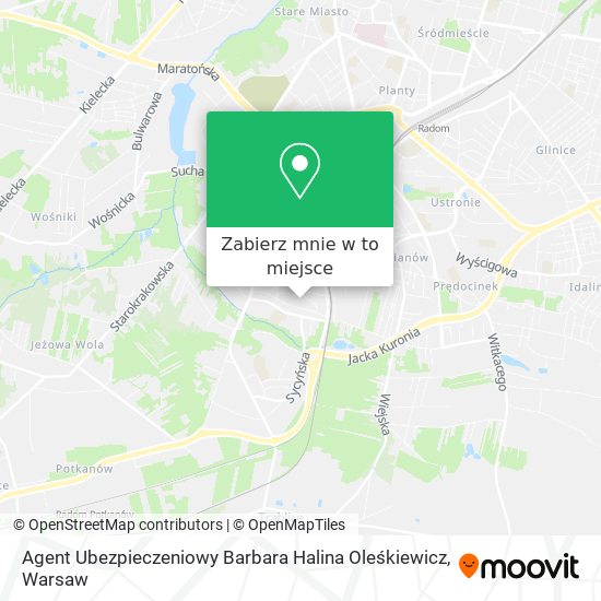 Mapa Agent Ubezpieczeniowy Barbara Halina Oleśkiewicz