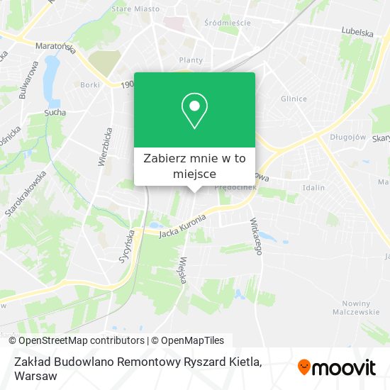 Mapa Zakład Budowlano Remontowy Ryszard Kietla