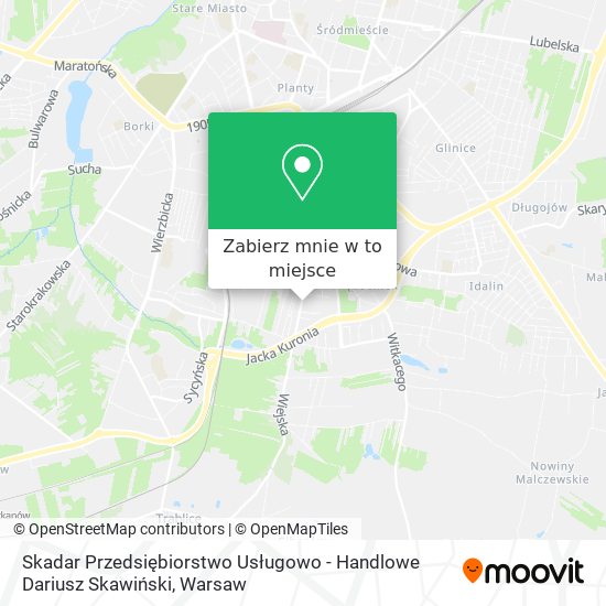 Mapa Skadar Przedsiębiorstwo Usługowo - Handlowe Dariusz Skawiński