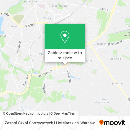 Mapa Zespół Szkół Spożywczych i Hotelarskich