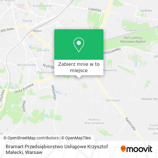 Mapa Bramart Przedsiębiorstwo Usługowe Krzysztof Małecki