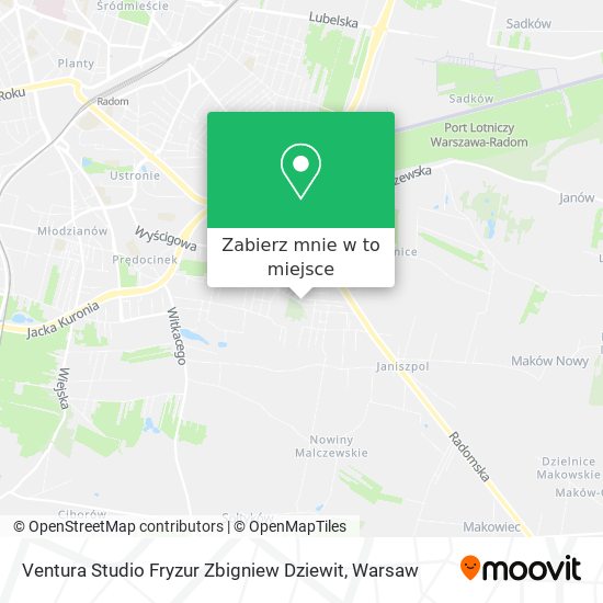 Mapa Ventura Studio Fryzur Zbigniew Dziewit