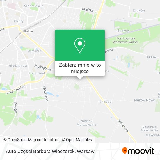 Mapa Auto Części Barbara Wieczorek