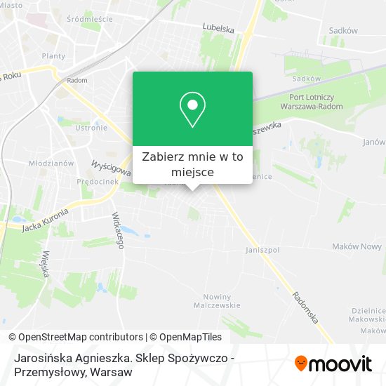 Mapa Jarosińska Agnieszka. Sklep Spożywczo - Przemysłowy