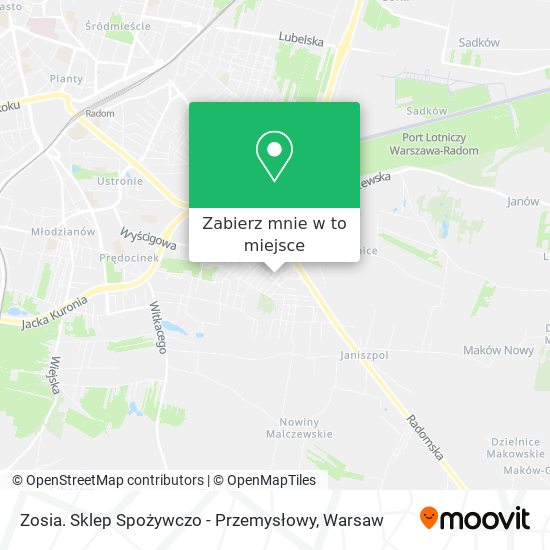 Mapa Zosia. Sklep Spożywczo - Przemysłowy