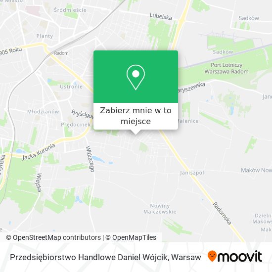 Mapa Przedsiębiorstwo Handlowe Daniel Wójcik