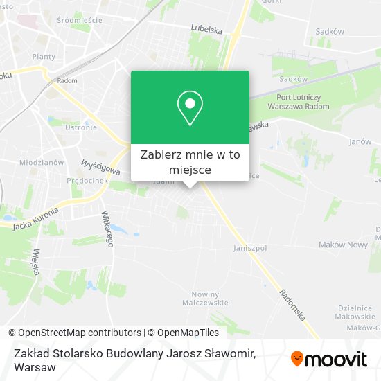 Mapa Zakład Stolarsko Budowlany Jarosz Sławomir