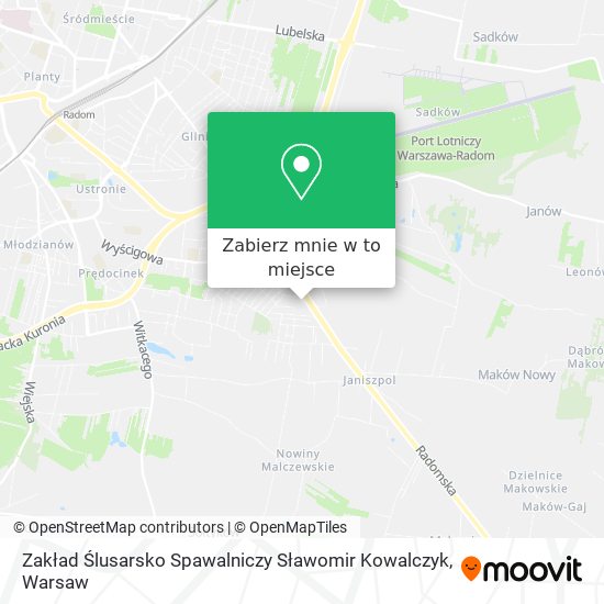 Mapa Zakład Ślusarsko Spawalniczy Sławomir Kowalczyk