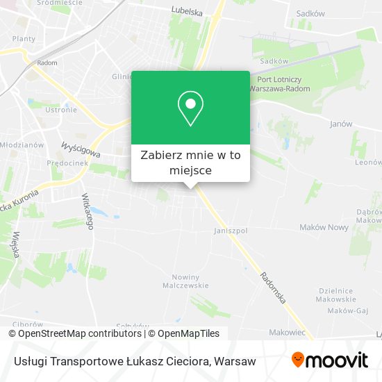 Mapa Usługi Transportowe Łukasz Cieciora