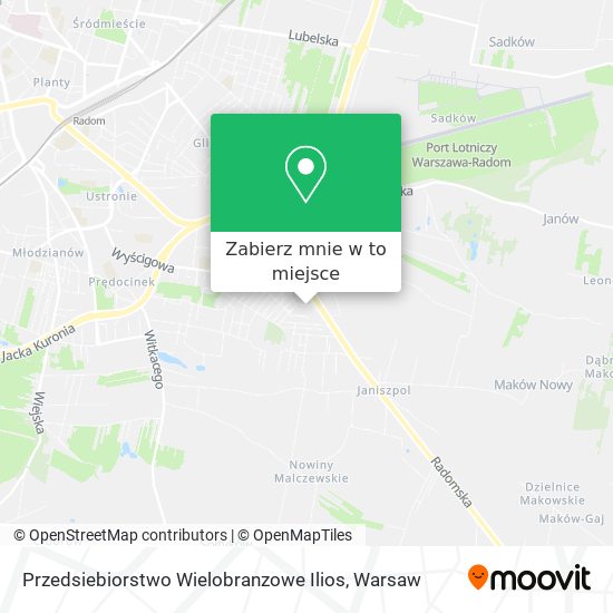 Mapa Przedsiebiorstwo Wielobranzowe Ilios