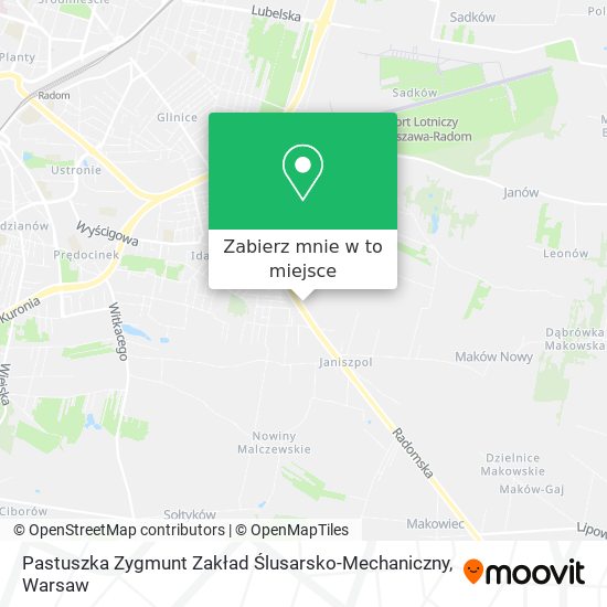 Mapa Pastuszka Zygmunt Zakład Ślusarsko-Mechaniczny