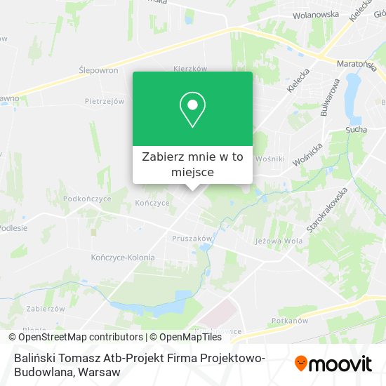 Mapa Baliński Tomasz Atb-Projekt Firma Projektowo-Budowlana