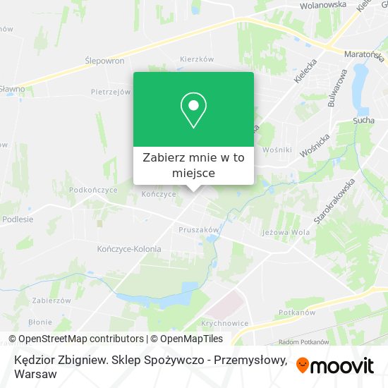 Mapa Kędzior Zbigniew. Sklep Spożywczo - Przemysłowy