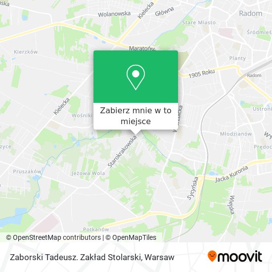 Mapa Zaborski Tadeusz. Zakład Stolarski