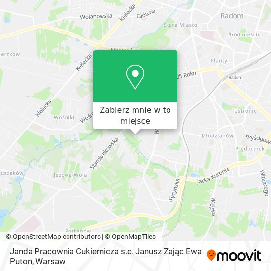 Mapa Janda Pracownia Cukiernicza s.c. Janusz Zając Ewa Puton