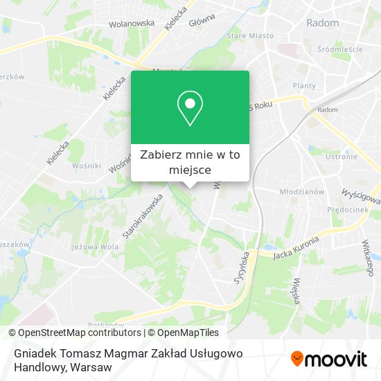 Mapa Gniadek Tomasz Magmar Zakład Usługowo Handlowy
