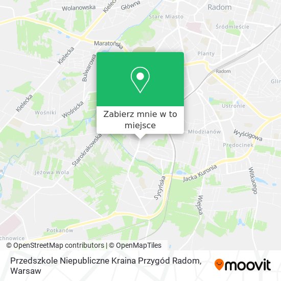 Mapa Przedszkole Niepubliczne Kraina Przygód Radom