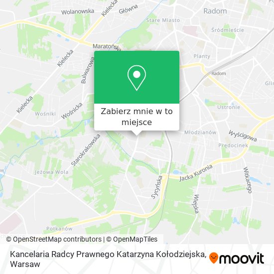 Mapa Kancelaria Radcy Prawnego Katarzyna Kołodziejska