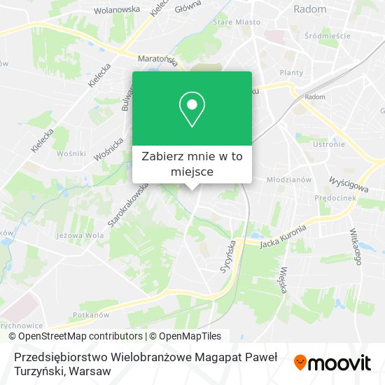 Mapa Przedsiębiorstwo Wielobranżowe Magapat Paweł Turzyński