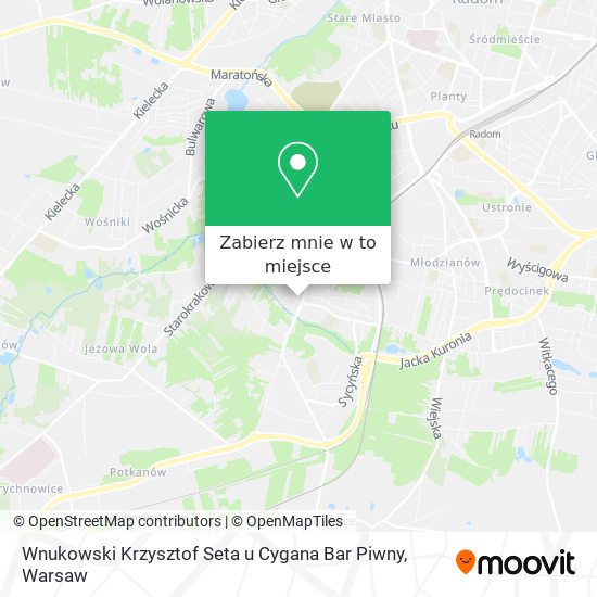 Mapa Wnukowski Krzysztof Seta u Cygana Bar Piwny