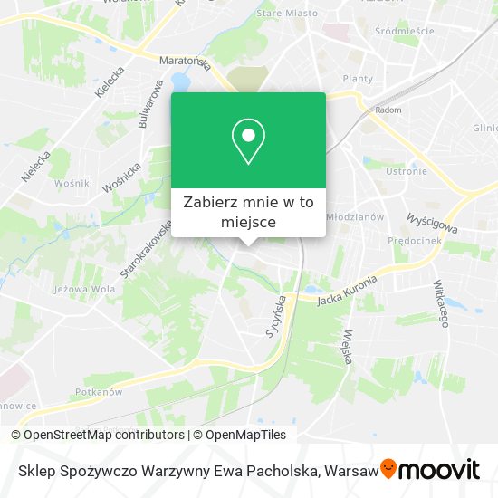 Mapa Sklep Spożywczo Warzywny Ewa Pacholska