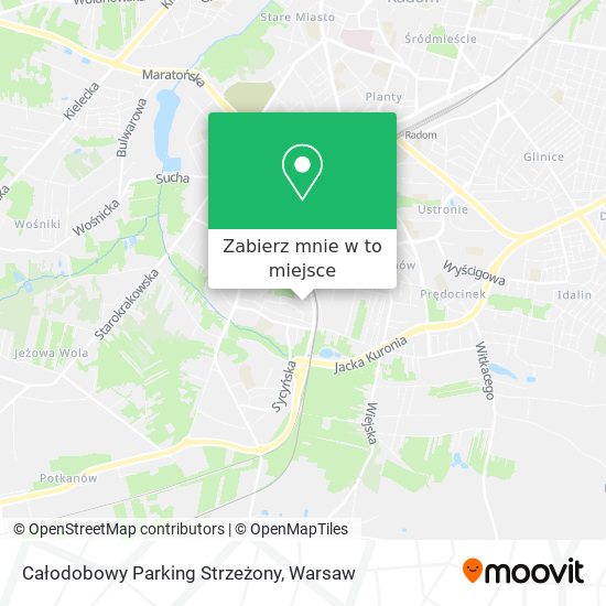 Mapa Całodobowy Parking Strzeżony