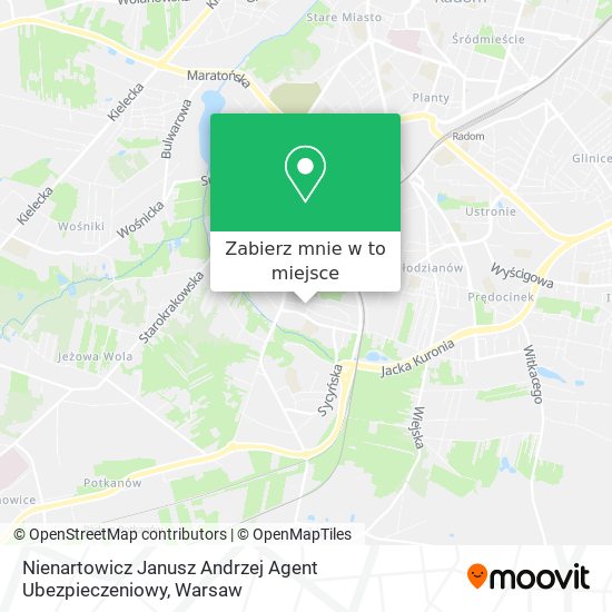 Mapa Nienartowicz Janusz Andrzej Agent Ubezpieczeniowy