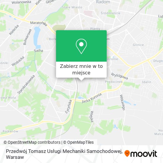 Mapa Przedwój Tomasz Usługi Mechaniki Samochodowej