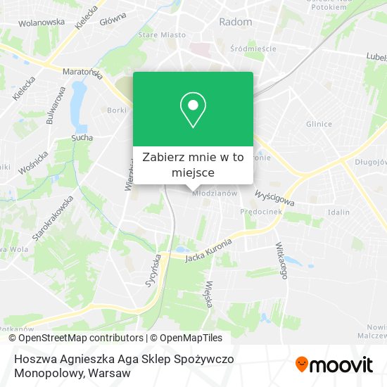 Mapa Hoszwa Agnieszka Aga Sklep Spożywczo Monopolowy