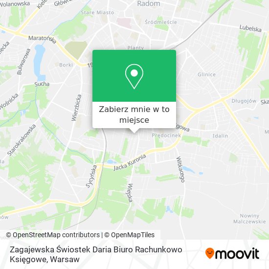 Mapa Zagajewska Świostek Daria Biuro Rachunkowo Księgowe