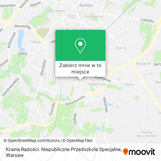 Mapa Kraina Radości. Niepubliczne Przedszkole Specjalne