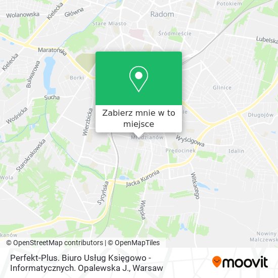 Mapa Perfekt-Plus. Biuro Usług Księgowo - Informatycznych. Opalewska J.