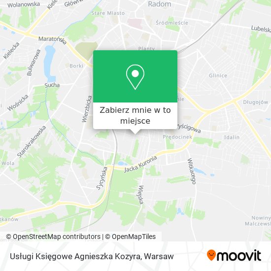 Mapa Usługi Księgowe Agnieszka Kozyra