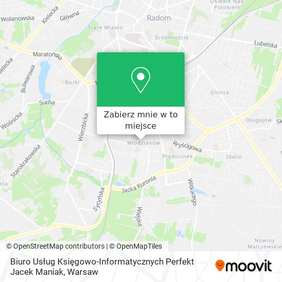 Mapa Biuro Usług Księgowo-Informatycznych Perfekt Jacek Maniak