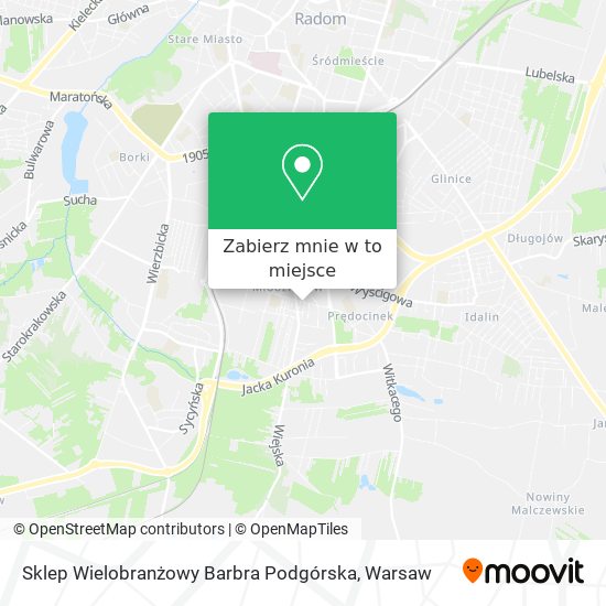 Mapa Sklep Wielobranżowy Barbra Podgórska