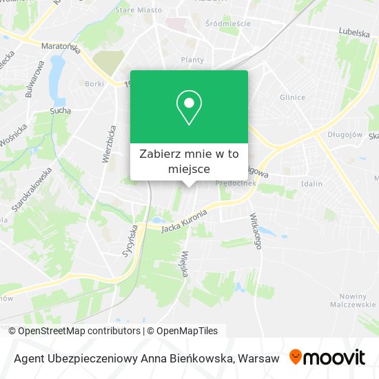 Mapa Agent Ubezpieczeniowy Anna Bieńkowska