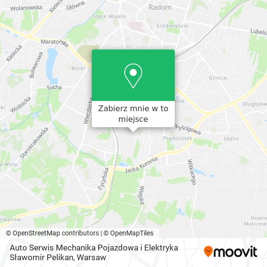 Mapa Auto Serwis Mechanika Pojazdowa i Elektryka Sławomir Pelikan