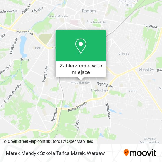 Mapa Marek Mendyk Szkoła Tańca Marek