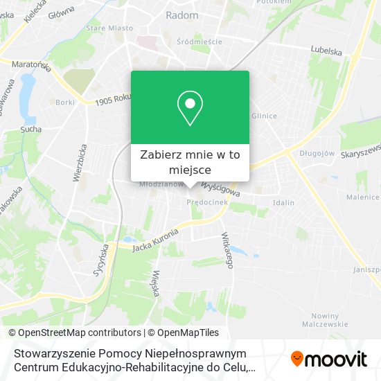 Mapa Stowarzyszenie Pomocy Niepełnosprawnym Centrum Edukacyjno-Rehabilitacyjne do Celu