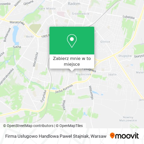 Mapa Firma Usługowo Handlowa Paweł Stajniak