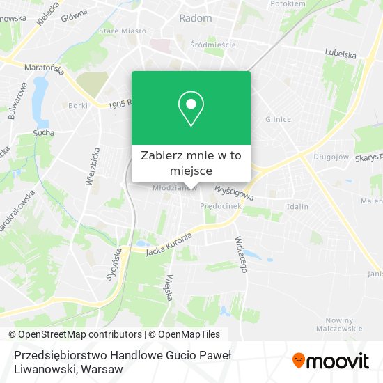 Mapa Przedsiębiorstwo Handlowe Gucio Paweł Liwanowski