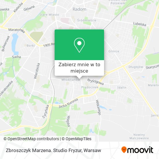 Mapa Zbroszczyk Marzena. Studio Fryzur