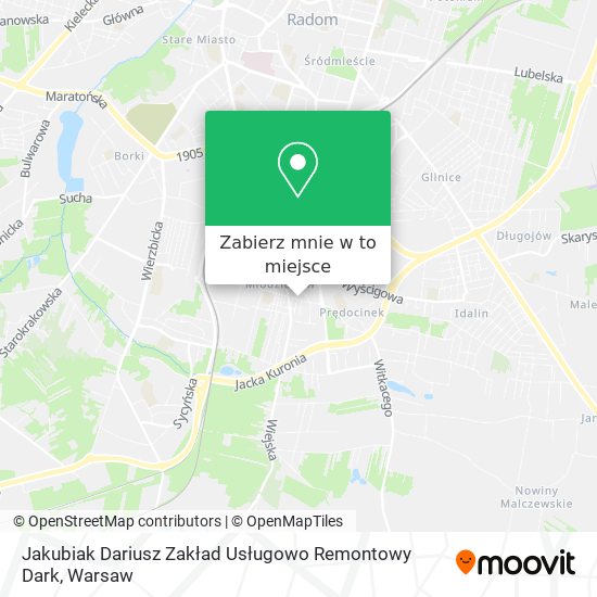 Mapa Jakubiak Dariusz Zakład Usługowo Remontowy Dark