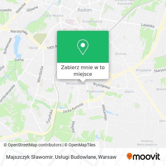 Mapa Majszczyk Sławomir. Usługi Budowlane