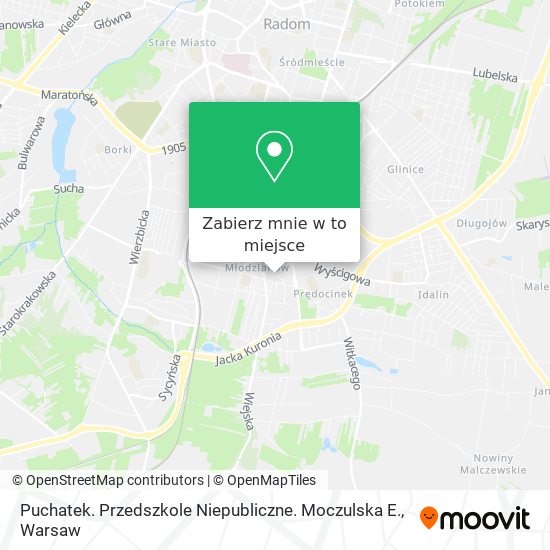 Mapa Puchatek. Przedszkole Niepubliczne. Moczulska E.