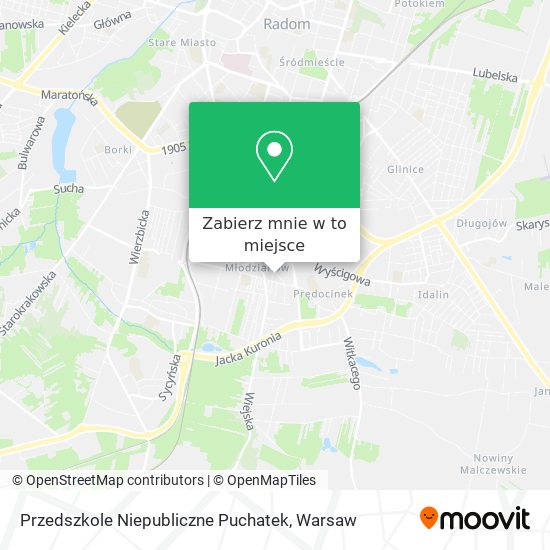 Mapa Przedszkole Niepubliczne Puchatek