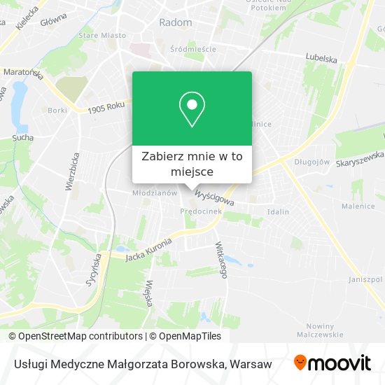 Mapa Usługi Medyczne Małgorzata Borowska