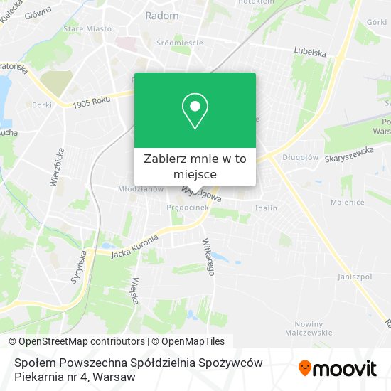 Mapa Społem Powszechna Spółdzielnia Spożywców Piekarnia nr 4