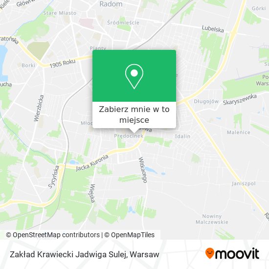 Mapa Zakład Krawiecki Jadwiga Sulej