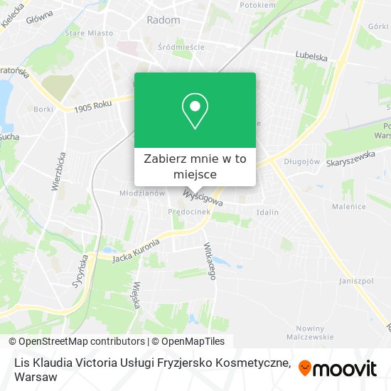 Mapa Lis Klaudia Victoria Usługi Fryzjersko Kosmetyczne